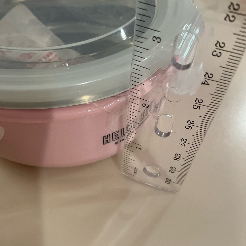 Sanrio Hello Kitty Stainless Steel Pink Bowl with Lid and Mini Spoons - Picture 10 of 11